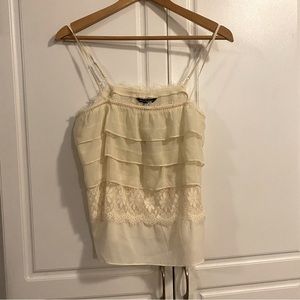 American Eagle Outfitters Baby Doll Blouse Cream Color Size Small